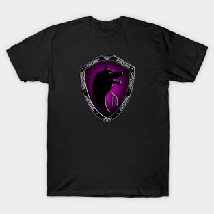 VIKING SHIELD 13 (Wolf with URUZ – Physical Strength, Speed, Untamed Potential) T-Shirt